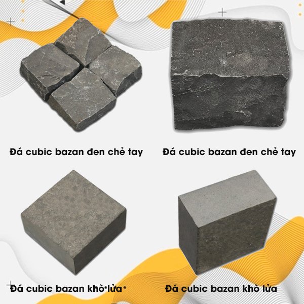 Các loại đá cubic bazan lát sân